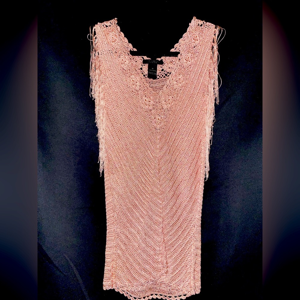 Vintage knit light pink Sleeveless Blouse